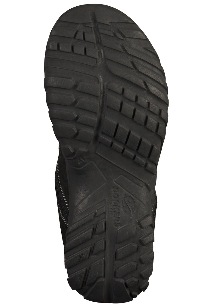 Dockers Pantoletten Veloursleder Schwarz