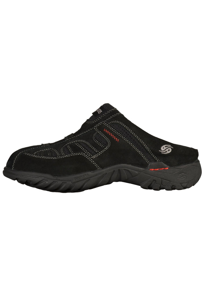 Dockers Pantoletten Veloursleder Schwarz