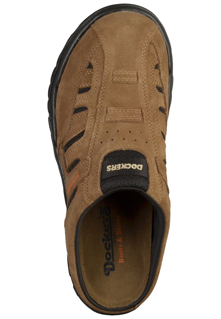 Dockers Pantoletten Veloursleder Stone