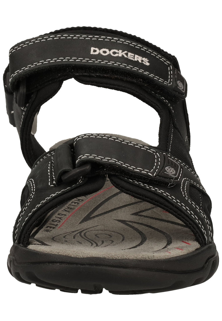 Dockers Sandalen Leder/Textil Schwarz