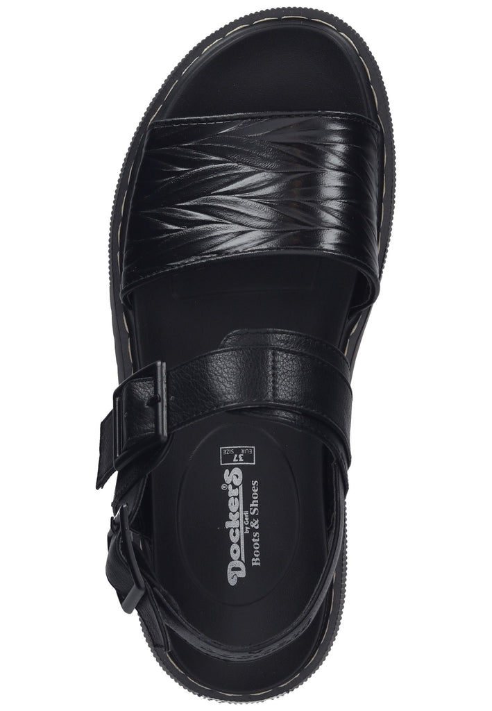Dockers Sandalen Lederimitat Schwarz