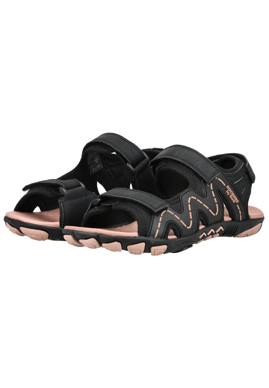 Dockers Sandalen Lederimitat Schwarz/Rosa