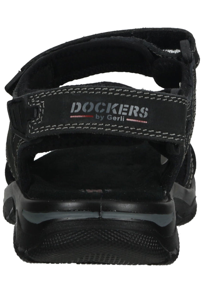 Dockers Sandalen Nubukleder Schwarz