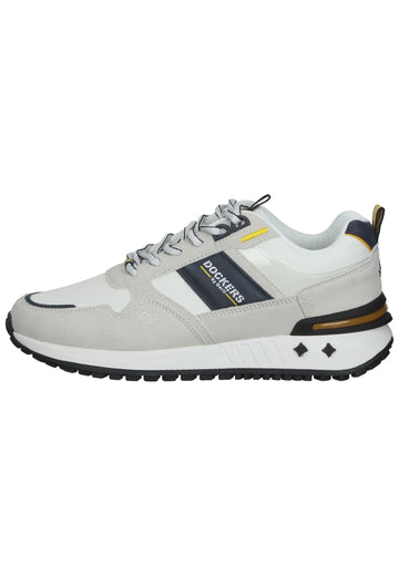 Sneaker Dockers Sneaker Lederimitat/Textil Weiß/Blau
