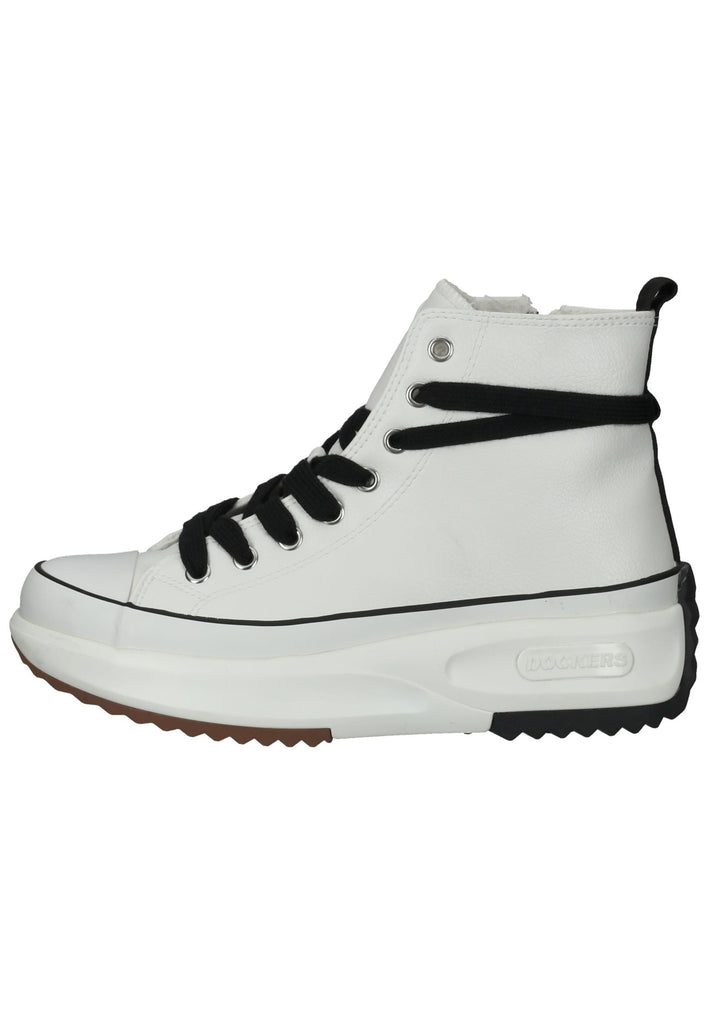 Sneaker Dockers Sneaker Lederimitat Weiß/Schwarz
