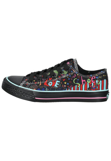 Sneaker Dockers Sneaker Textil Schwarz Multi