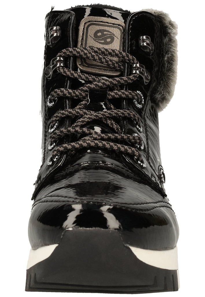 Dockers Sneaker Lederimitat Schwarz/Grau Warmfutter