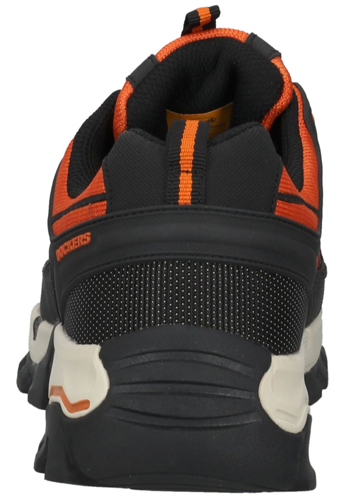 Dockers Sneaker Lederimitat Schwarz/Orange