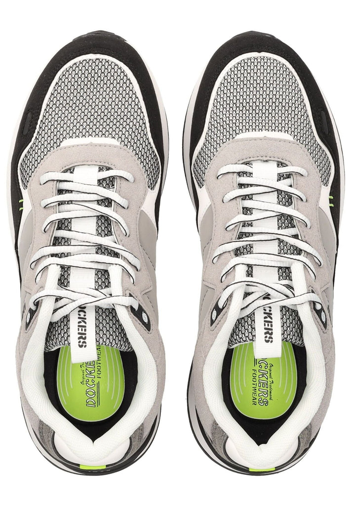 Dockers Sneaker Lederimitat/Textil Schwarz/Grau