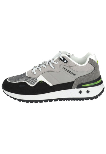 Dockers Sneaker Lederimitat/Textil Schwarz/Grau