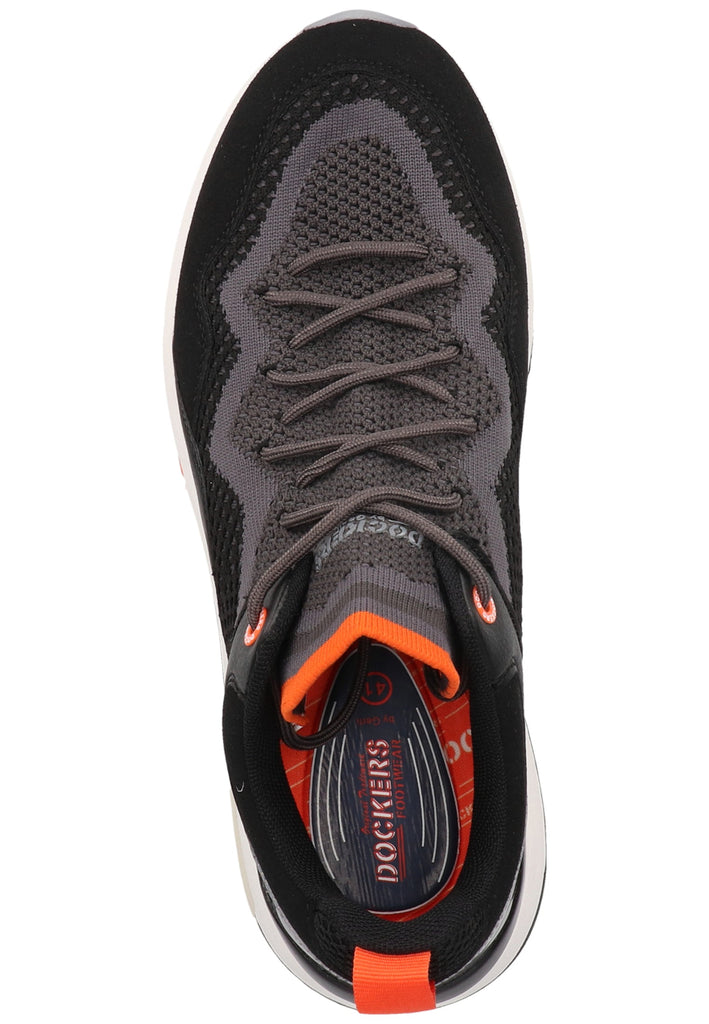 Dockers Sneaker Lederimitat/Textil Schwarz/Grau