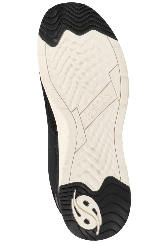 Dockers Sneaker Lederimitat/Textil Schwarz/Weiß