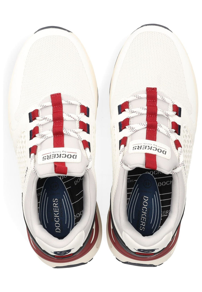 Dockers Sneaker Lederimitat/Textil Weiß/Blau