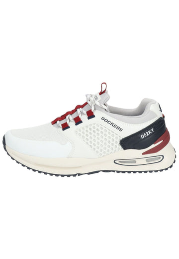 Dockers Sneaker Lederimitat/Textil Weiß/Blau