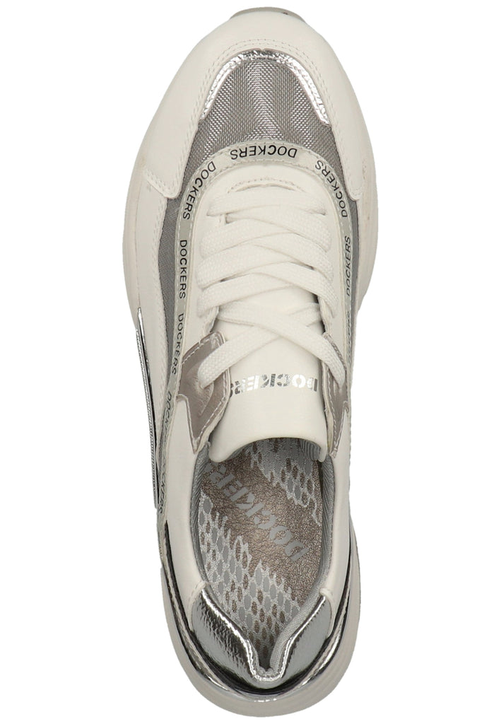 Dockers Sneaker Lederimitat/Textil Weiß Kombi
