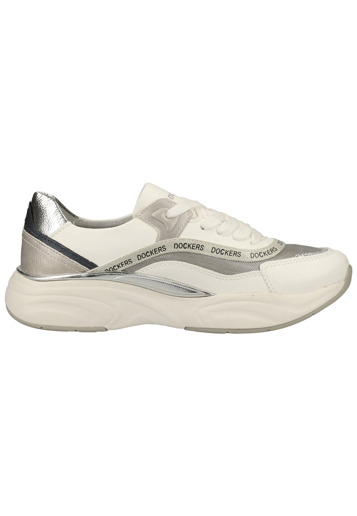Dockers Sneaker Lederimitat/Textil Weiß Kombi