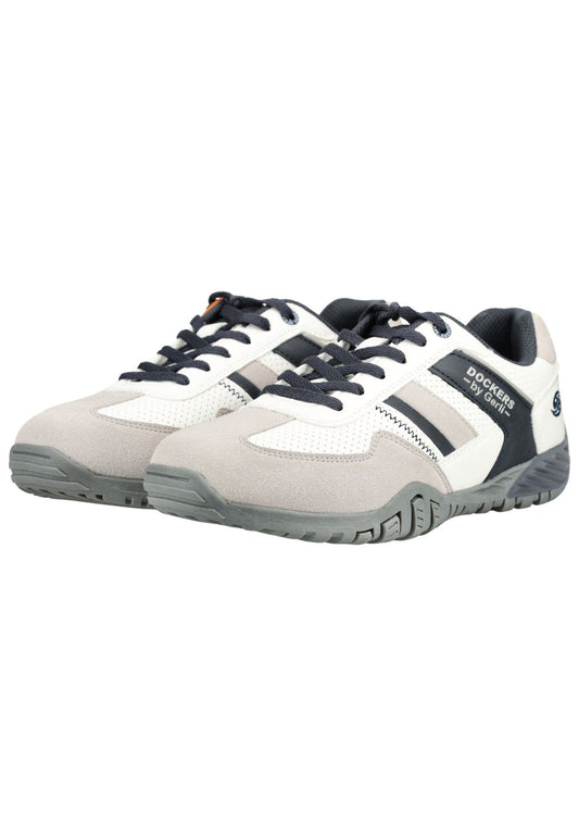 Dockers Sneaker Lederimitat Weiß/Grau