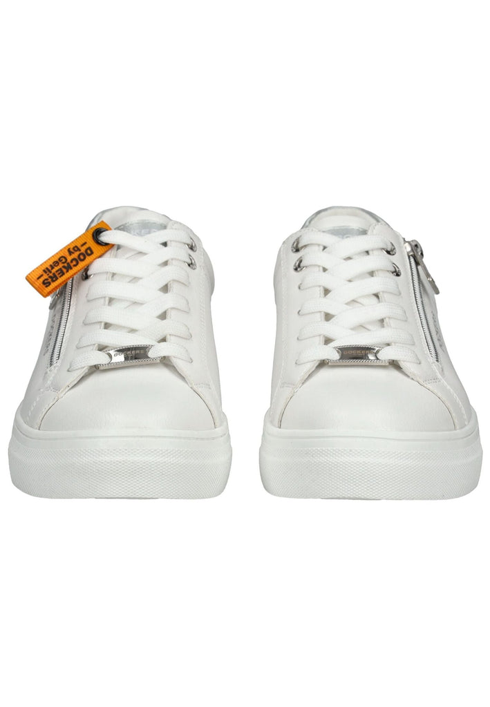 Dockers Sneaker Lederimitat Weiß/Silber