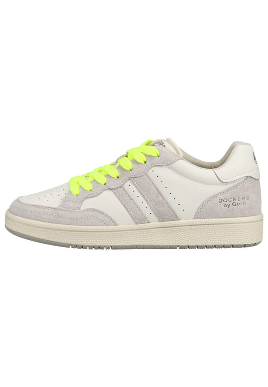 Dockers Sneaker Nappaleder Hellgrau/Weiß