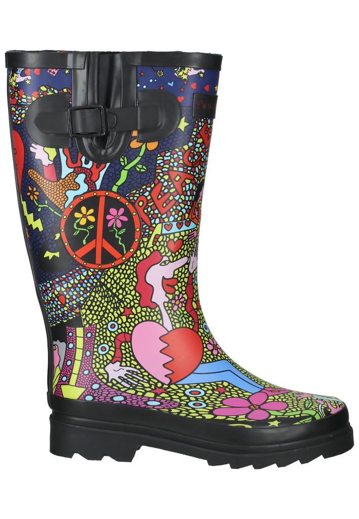 Dockers Stiefel Gummi Schwarz/Gelb