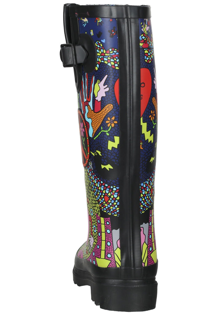 Dockers Stiefel Gummi Schwarz/Gelb