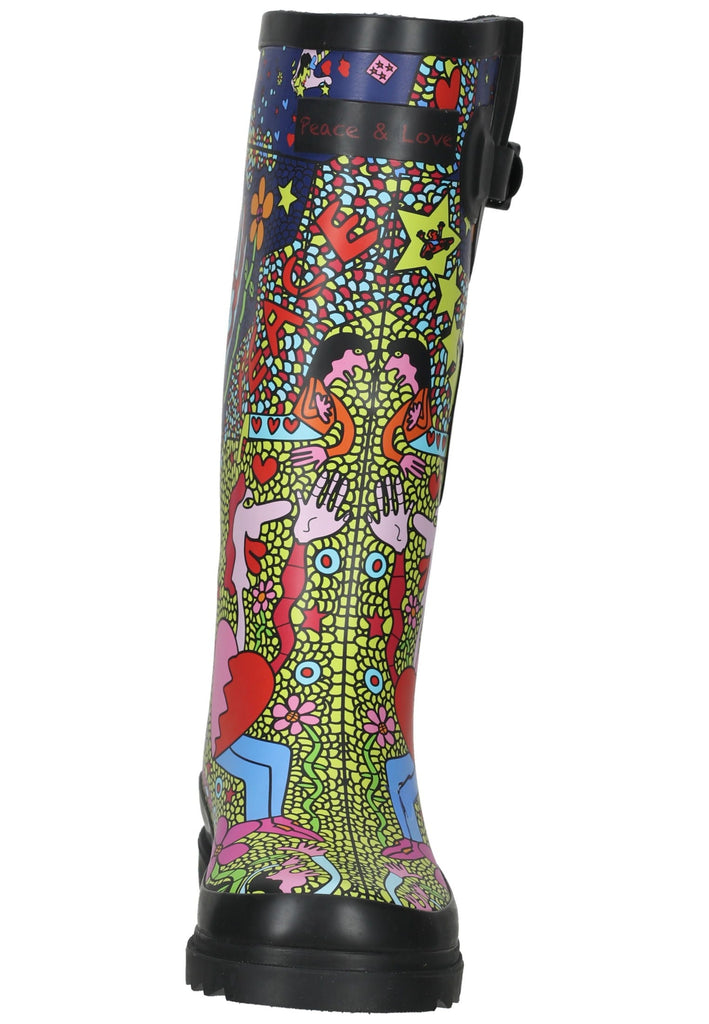 Dockers Stiefel Gummi Schwarz/Gelb