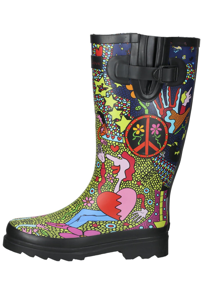 Dockers Stiefel Gummi Schwarz/Gelb