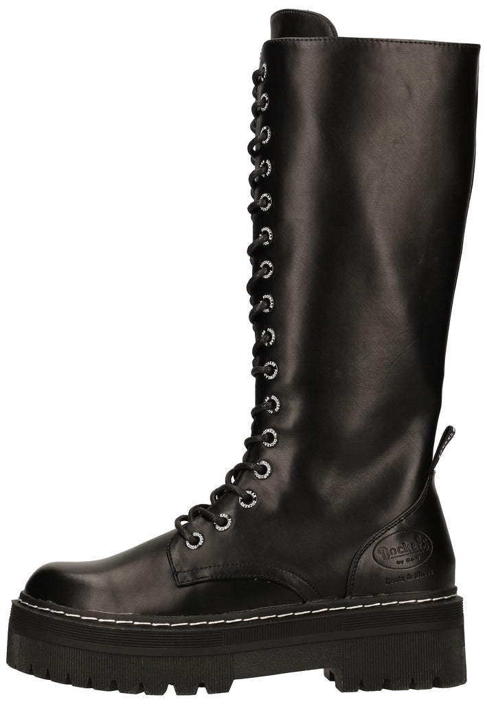 Dockers Stiefel Lederimitat Schwarz