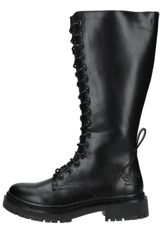 Dockers Stiefel Lederimitat Schwarz