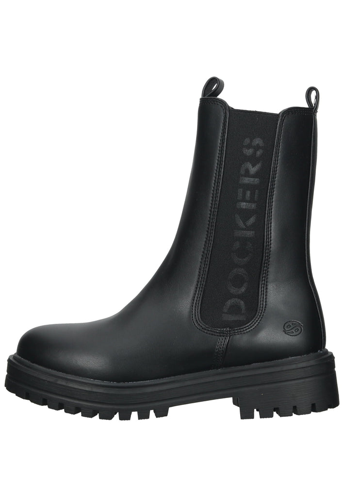 Dockers Stiefel Lederimitat/Textil Schwarz