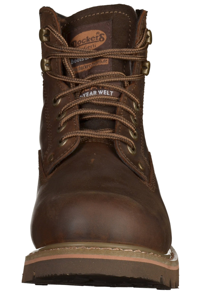 Dockers Stiefelette Leder Cafe Warmfutter