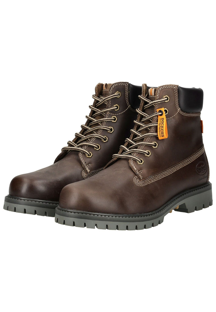 Dockers Stiefelette Leder Schoko Warmfutter