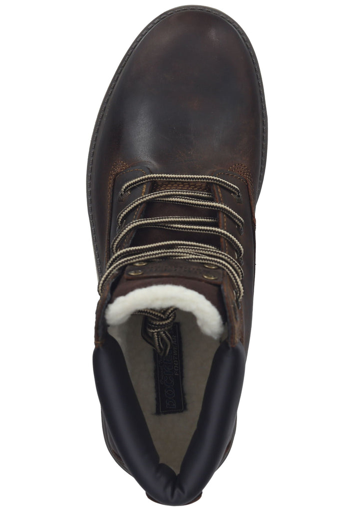 Dockers Stiefelette Leder Schoko Warmfutter