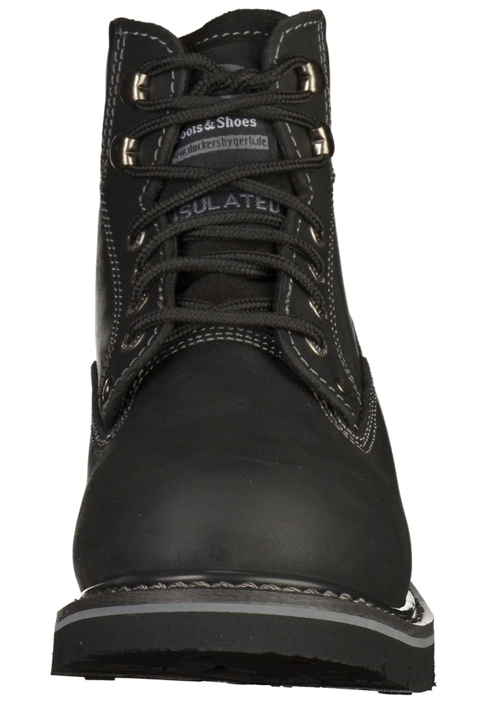 Dockers Stiefelette Leder Schwarz Warmfutter