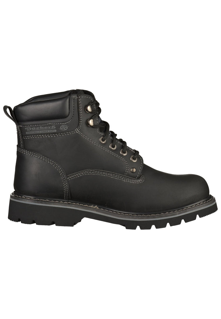 Dockers Stiefelette Leder Schwarz Warmfutter