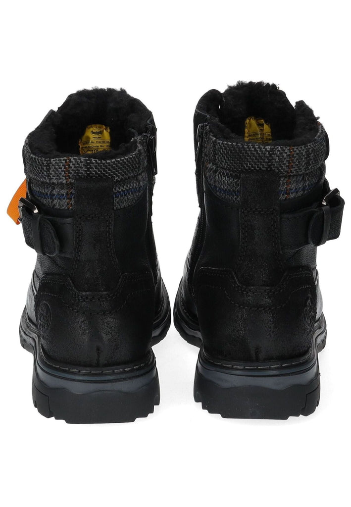 Dockers Stiefelette Leder Schwarz Warmfutter