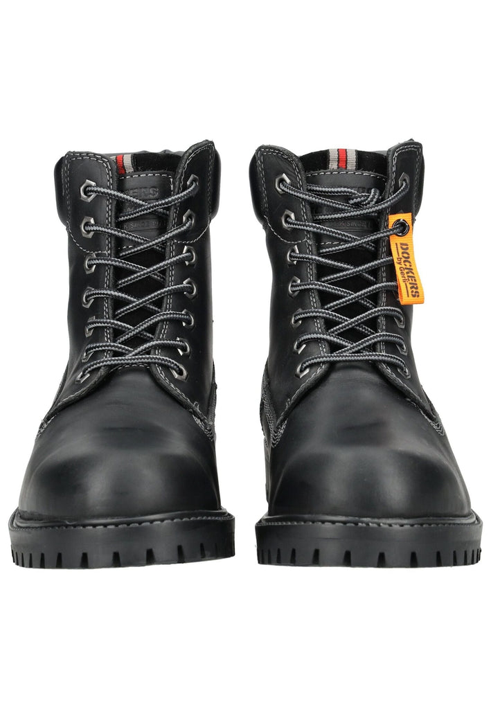 Dockers Stiefelette Leder Schwarz Warmfutter
