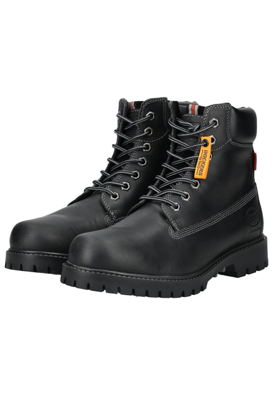 Dockers Stiefelette Leder Schwarz Warmfutter