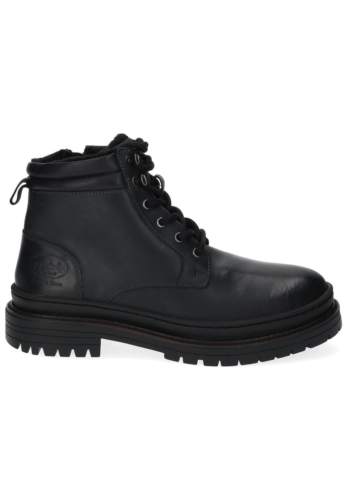 Dockers Stiefelette Leder Schwarz Warmfutter