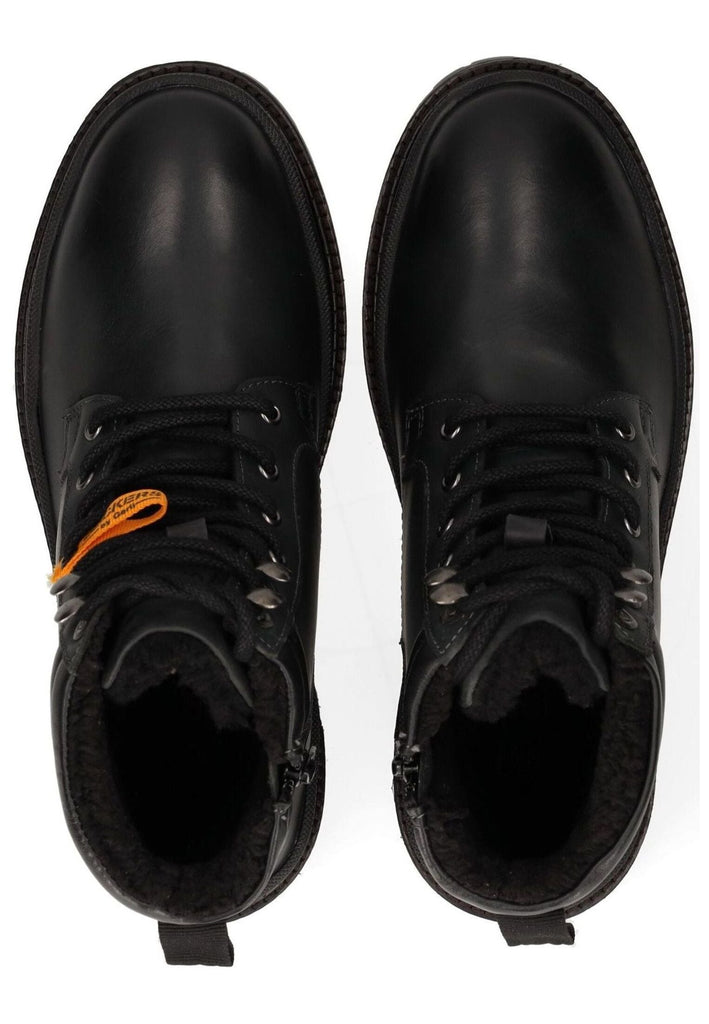 Dockers Stiefelette Leder Schwarz Warmfutter