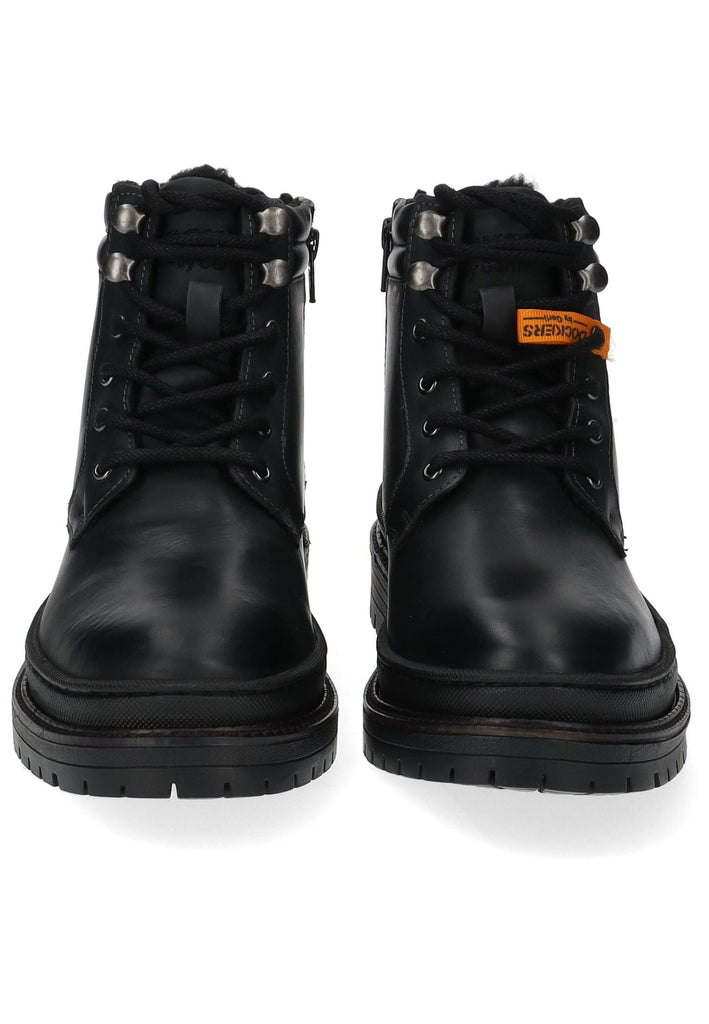 Dockers Stiefelette Leder Schwarz Warmfutter