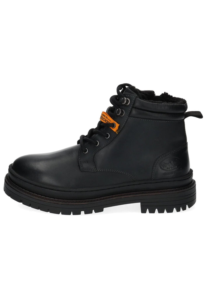 Dockers Stiefelette Leder Schwarz Warmfutter