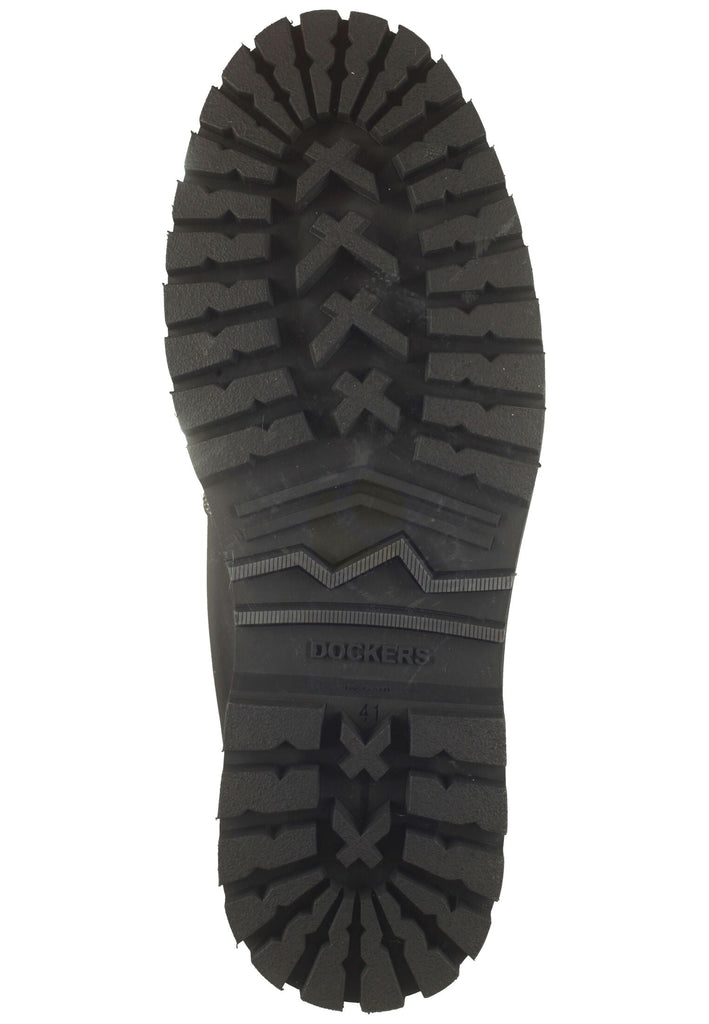 Dockers Stiefelette Leder Schwarz Warmfutter