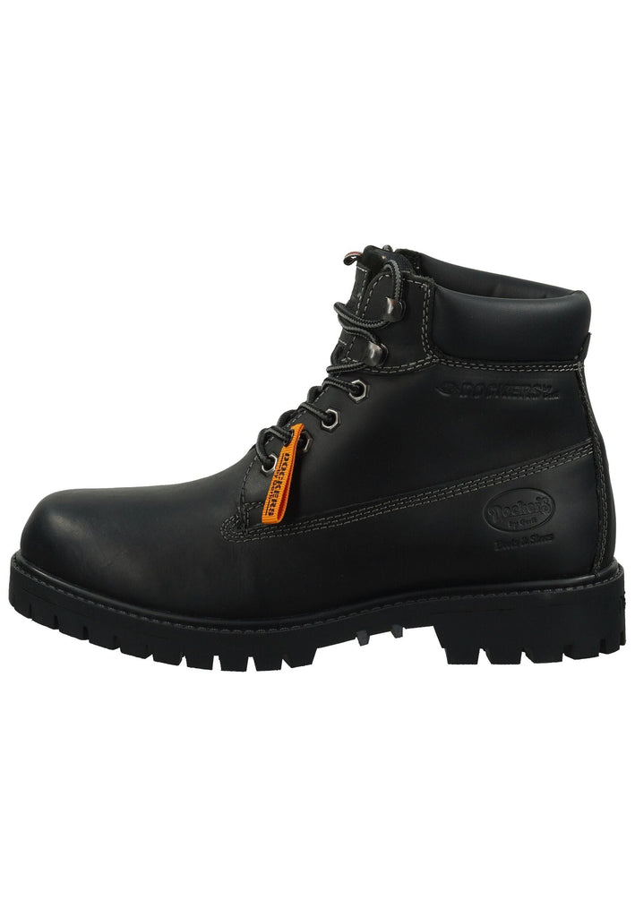 Dockers Stiefelette Leder Schwarz Warmfutter