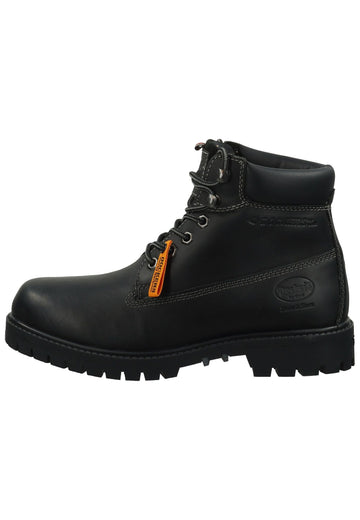 Dockers Stiefelette Leder Schwarz Warmfutter