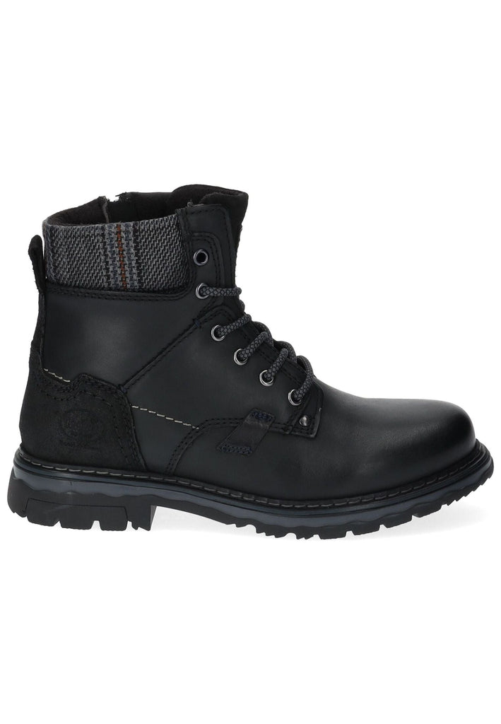 Dockers Stiefelette Leder Schwarz Warmfutter