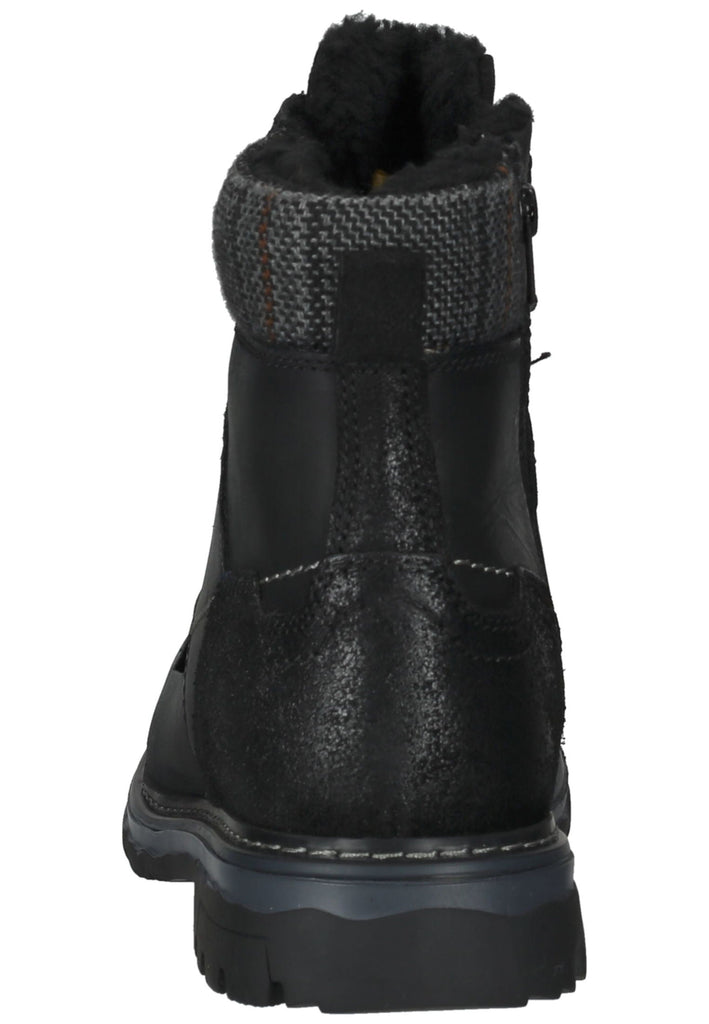 Dockers Stiefelette Leder Schwarz Warmfutter