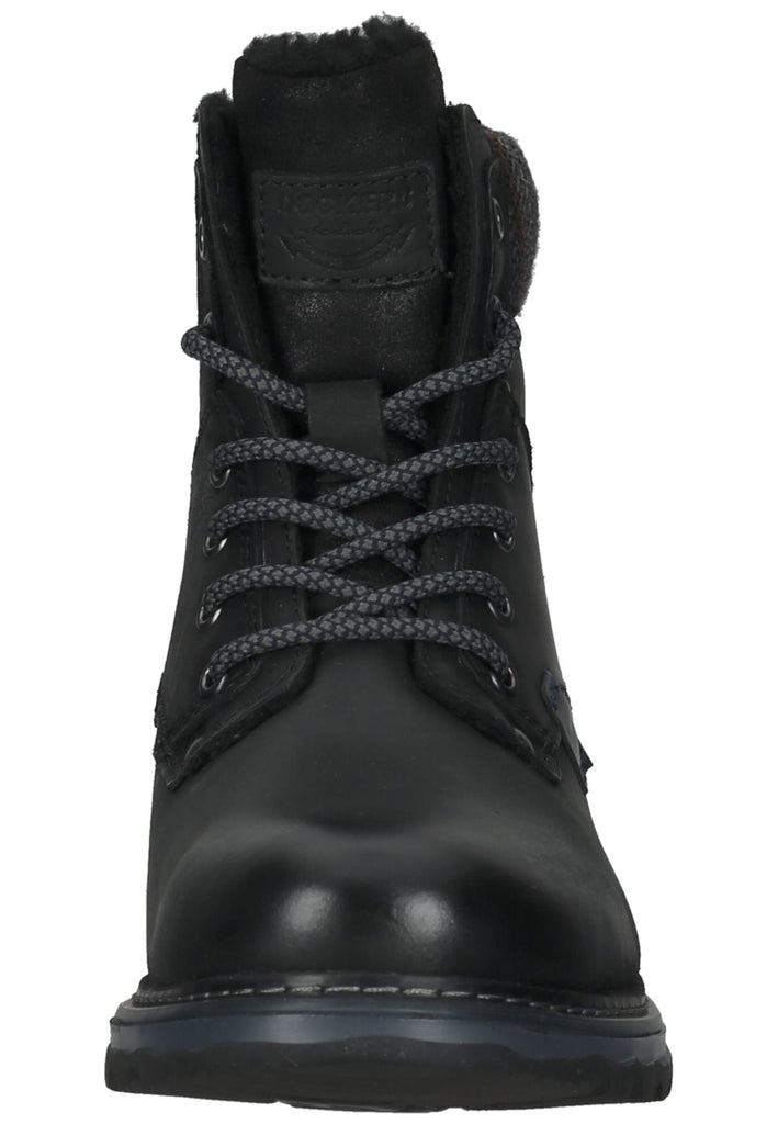 Dockers Stiefelette Leder Schwarz Warmfutter