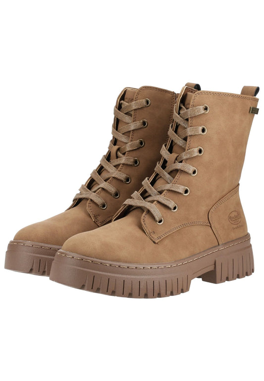 Dockers Stiefelette Lederimitat Braun/Schwarz Warmfutter