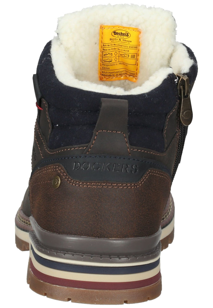 Dockers Stiefelette Lederimitat Braun Warmfutter